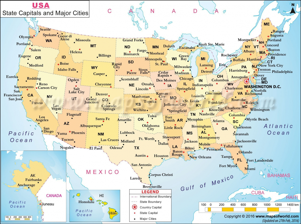 Printable Us Map With Latitude And Longitude And Cities Printable Us Maps