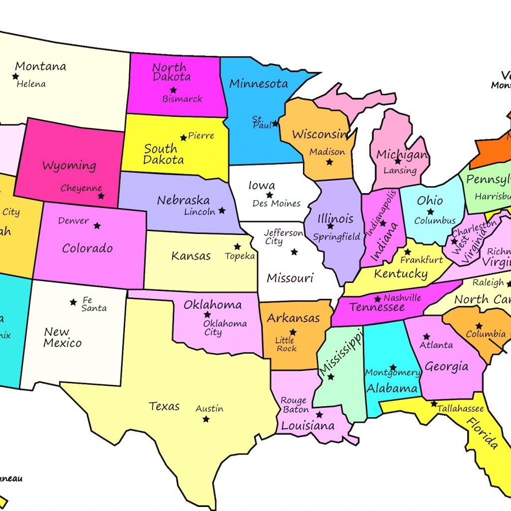 United States Map Labeled Printable The Best Porn Website
