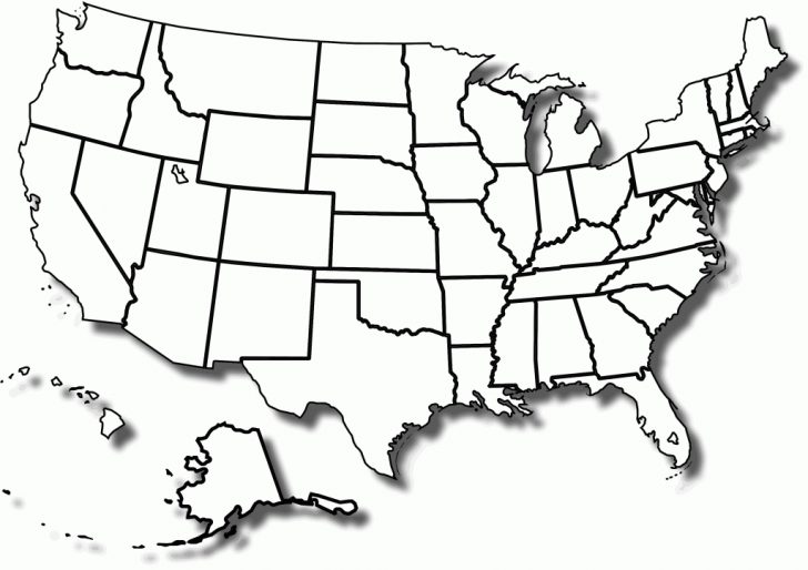 United States Map Unlabeled Printable