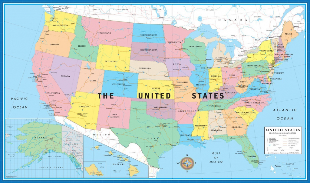 11×17 World Usa Educational Beginners Level K 4 Desktop Map With In | 11X17 Printable Map Of Usa