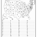 50 States Map Quiz Printable | 4Th Grade | Us State Map Quiz Printable