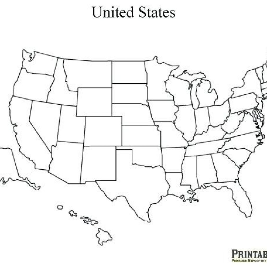 Printable Blank Us State Map A Blank Us Map Printable New 50 States