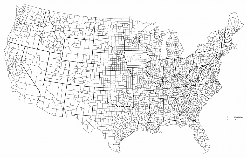 A Blank Map Of Us Counties [3675X2350] : Whereivebeen | Blank Us County Map
