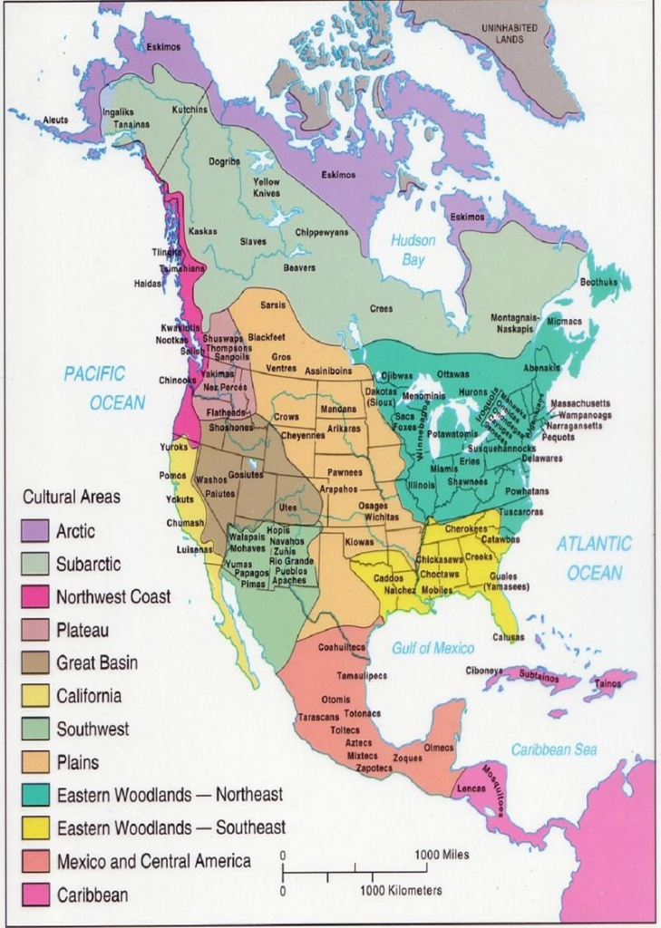American Indians And First Nations Territory Map (With Several | Printable Map Of Native American Tribes