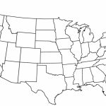 Black And White Map Us States Usa50Statebwtext Awesome Best Blank Us | Printable Empty Us Map