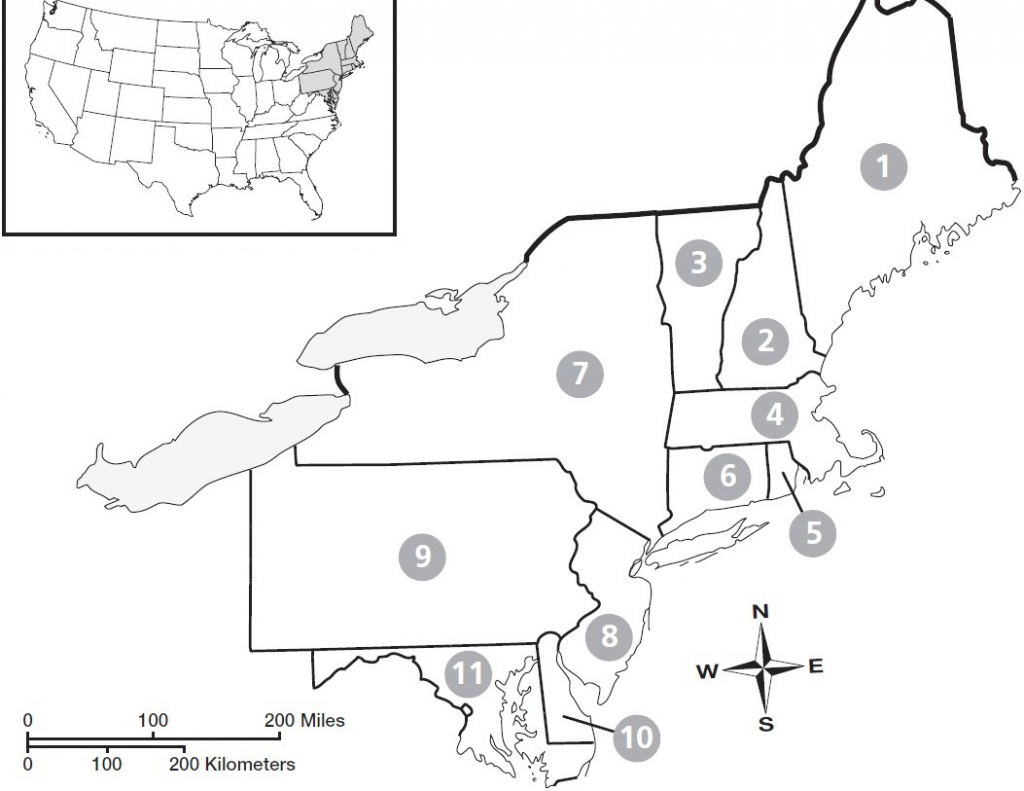 Blank Map Of Northeast States Northeastern Us Maps Throughout Region | Printable Map Of Northeast Us