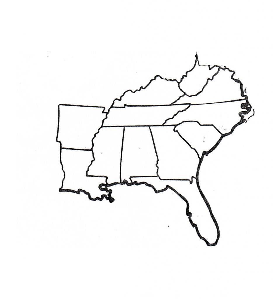 Blank Map Of Southeast Region Within Us | Map | Geography Map, Us | Printable Southeast Region Of The United States Map