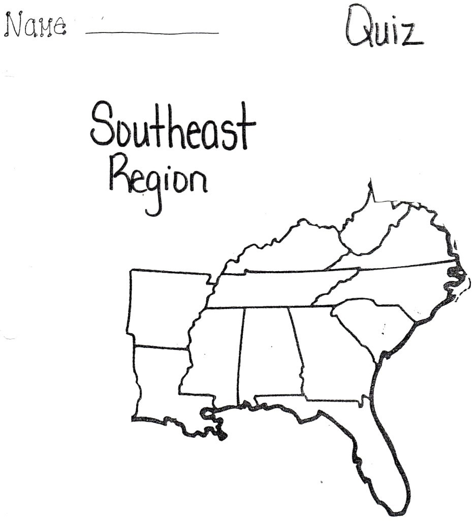 Blank Map Of Southeast Us Interactive Southeastern United At States | Printable Southeast Region Of The United States Map