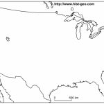 Blank Map Of The Borders Of The Usa | Printable Coloring Map Of The Usa
