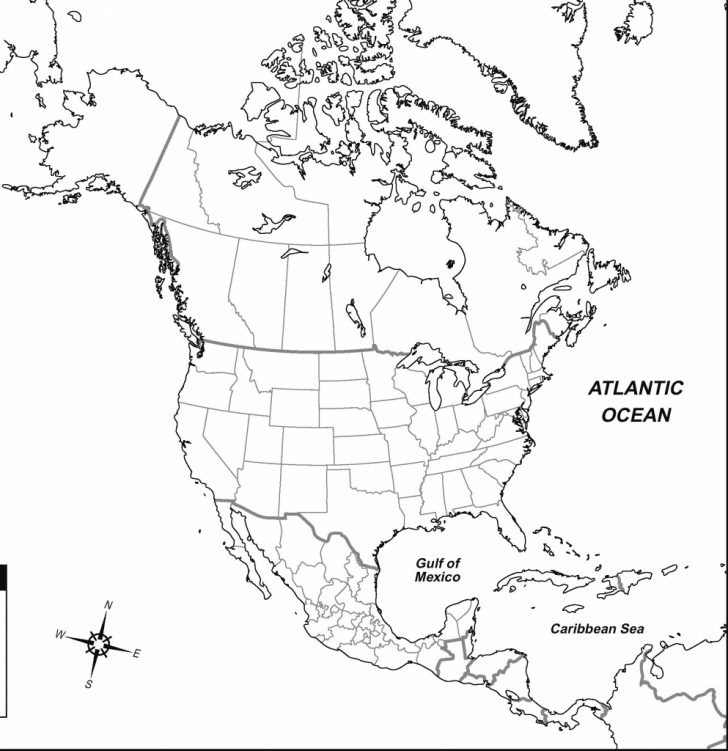 Blank Map Of The Us And Canada Outline Usa Mexico With Geography ...