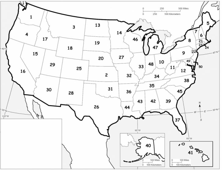 Printable Fill In Map Of The United States