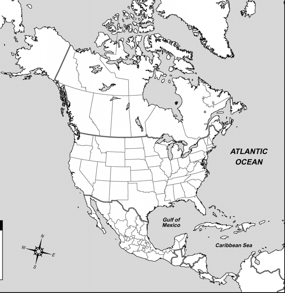 Blank Map Of Us Canada And Mexico Outline Map Us And Canada | Printable Map Of Usa Canada And Mexico