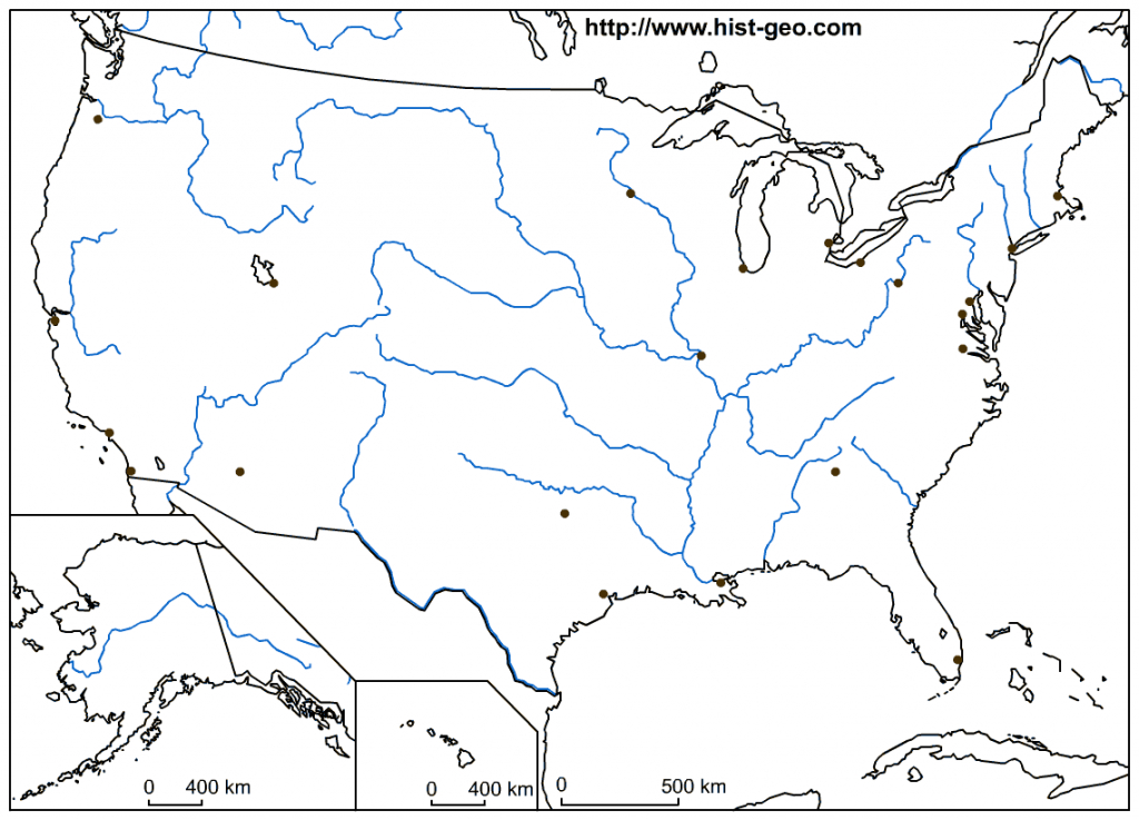 Free Printable Us Map With Rivers - Printable US Maps