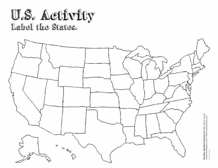 Printable Map Of Usa States Blank