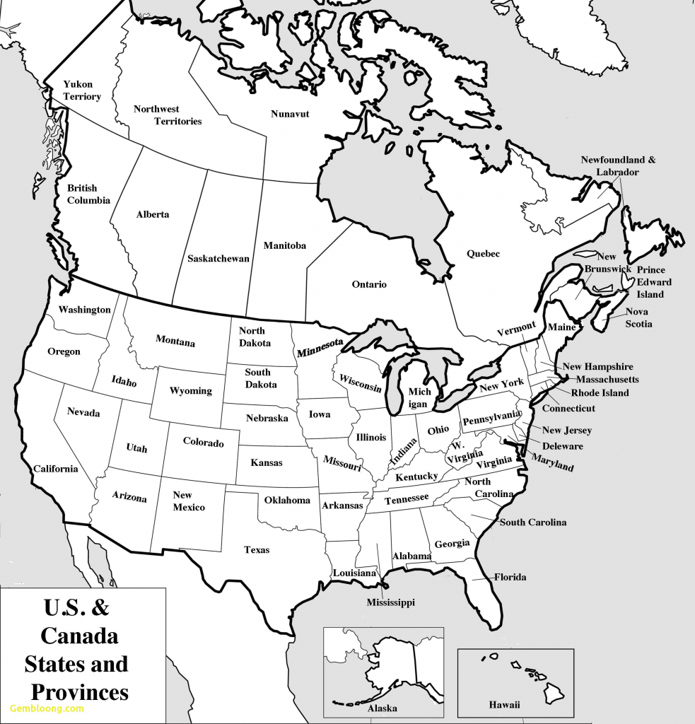 Blank United States Map Printable Valid Blank Us And Canada Map | Blank Us And Canada Map Printable