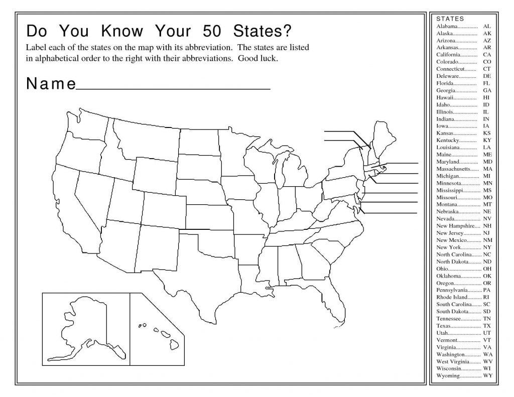 Fill In The Blank Us Map Quiz Geography Blog Printable ...