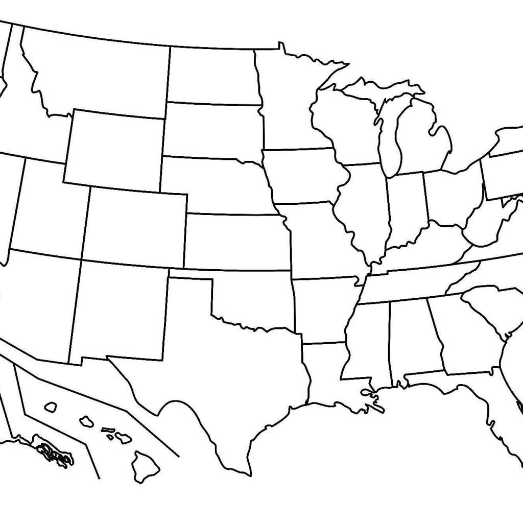 Blank Us Map With Capitals - Printable US Maps