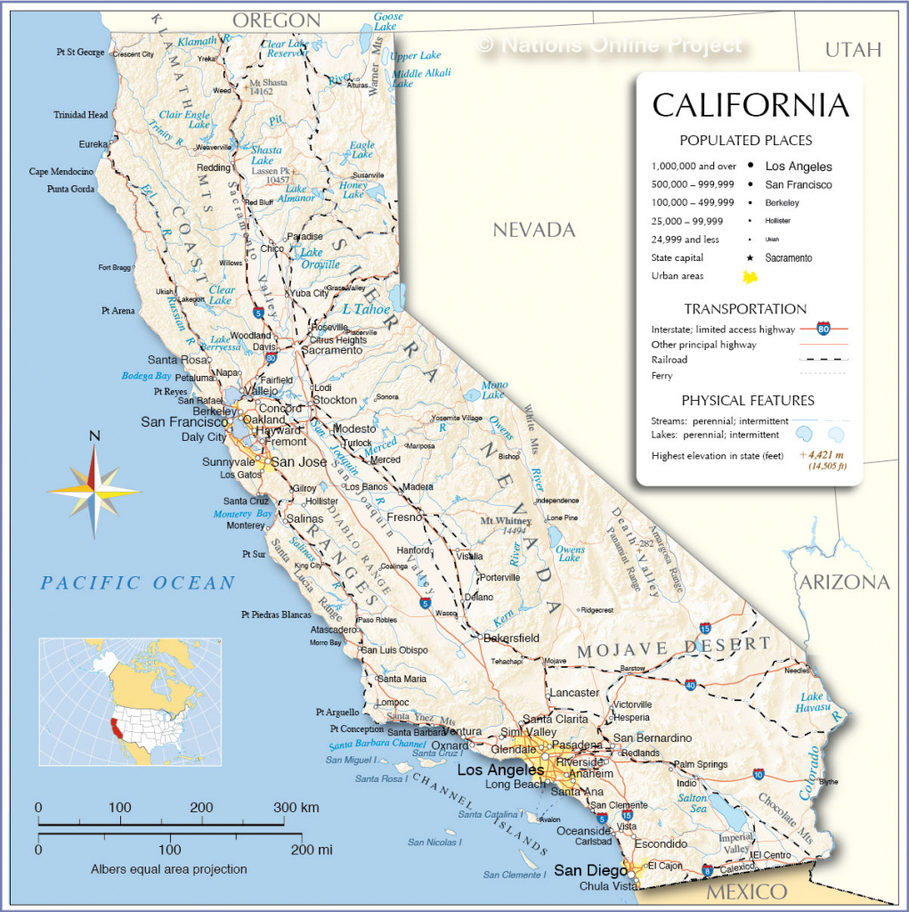 map of california coast