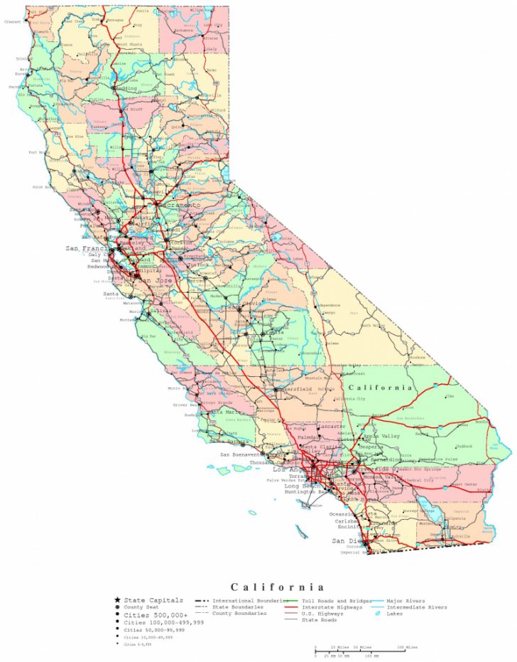 California Map - Online Maps Of California State | Printable Map Of ...