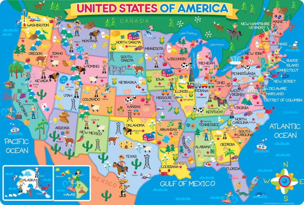 Children's Usa Map | States &amp; Stuff | Map, Us Map, Map Games | Printable Map Of Usa Jigsaw Puzzle