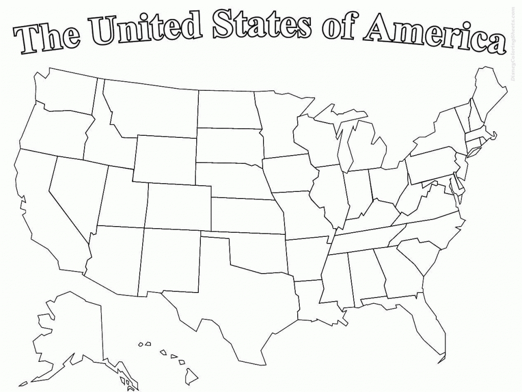 Coloring Page Map Of Usa - Coloring Home | Printable Map Of The United States To Color