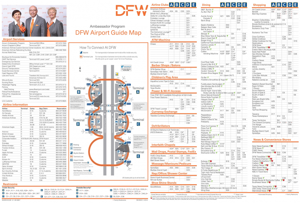 Dallas Fort Worth Airport Map | Printable Map Of Usa Airports