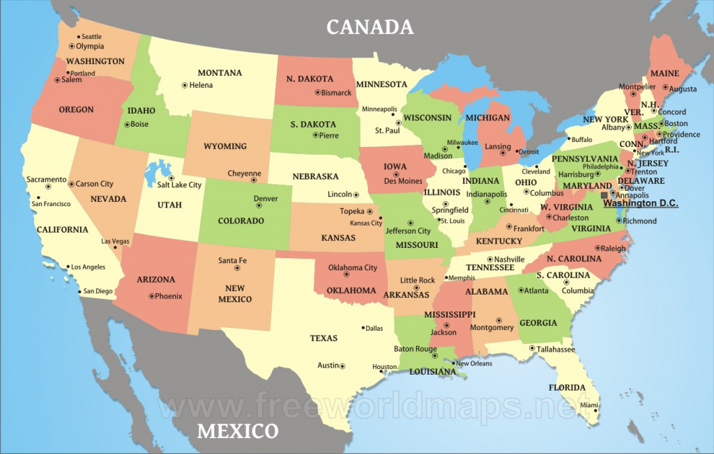 Download Free Us Maps | Printable Map Of Usa With States And Capitals And Major Cities