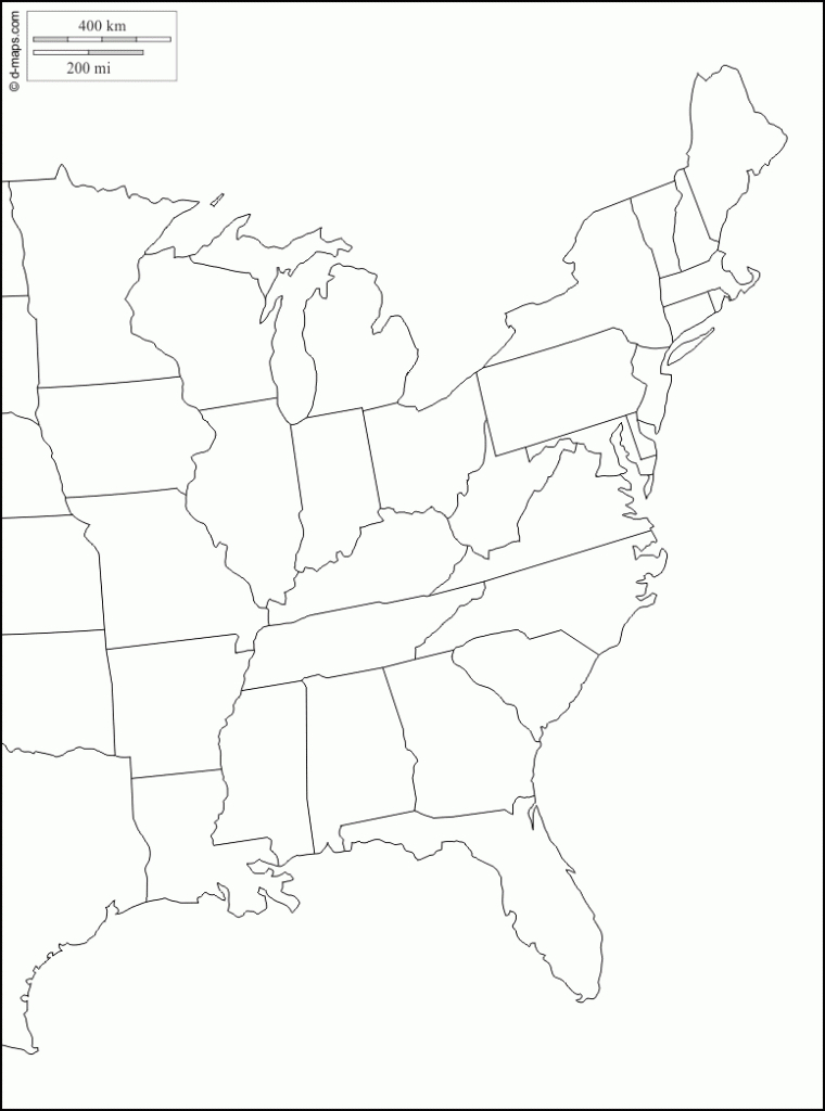 Printable Map Of East Coast States