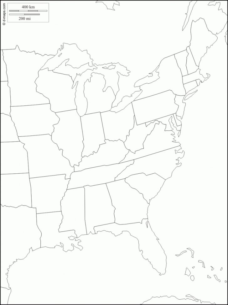East Coast Of The United States : Free Map, Free Blank Map, Free ...