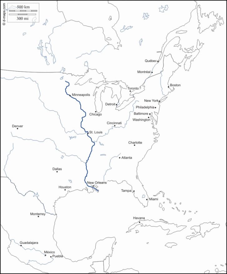 Free Printable Map Of The Eastern United States