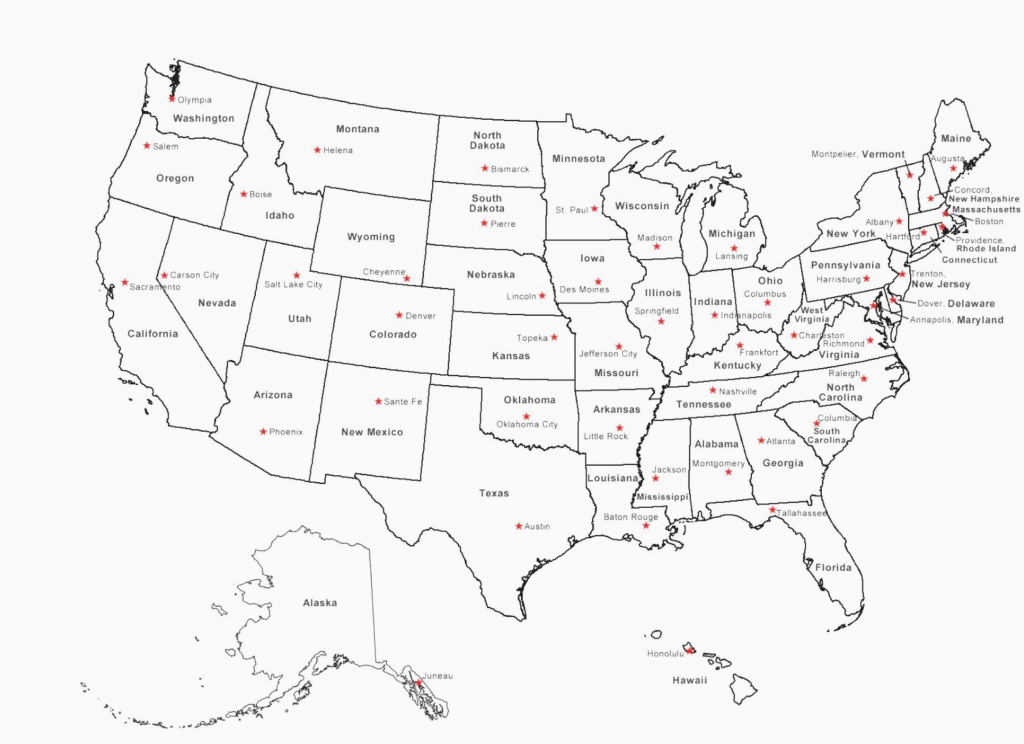 Elegant Us Map No Color | Fc-Fizkult | Printable Us Map To Color