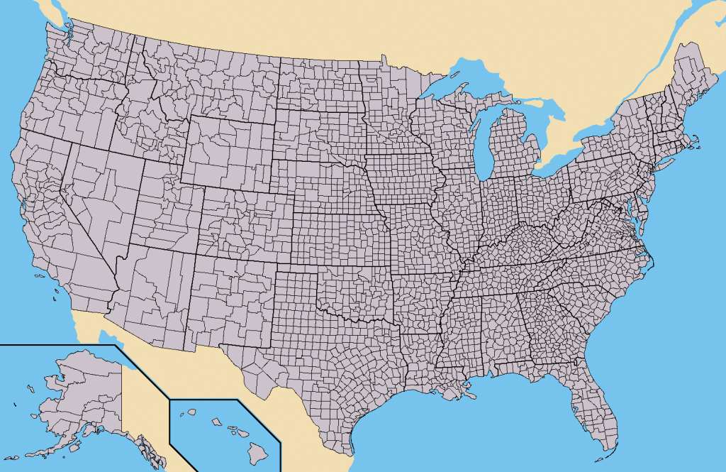 File:map Of Usa With County Outlines - Wikipedia | Blank Us County Map