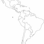 Free Blank Map Of North And South America | Latin America Printable | Printable Map Of Central American Countries