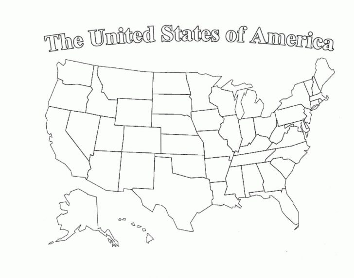Printable Map Of United States Without Names