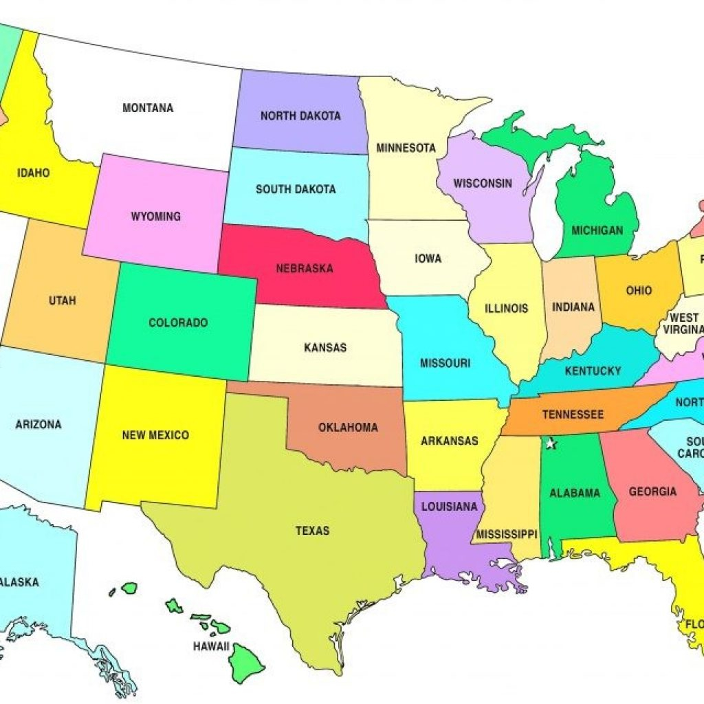 Free Printable Map Of Usa States Marinatower Org | Printable Map Of Usa With States