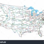 Free Printable Us Highway Map Usa Road Vector For With Random Roads | Printable Map Of Eastern United States With Highways