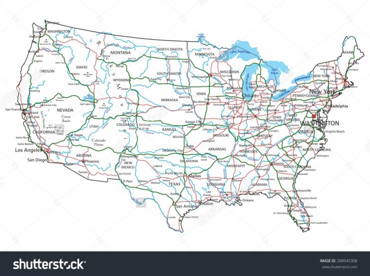 Printable Map Of Usa With Major Highways