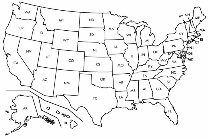 Printable Usa Map Of States