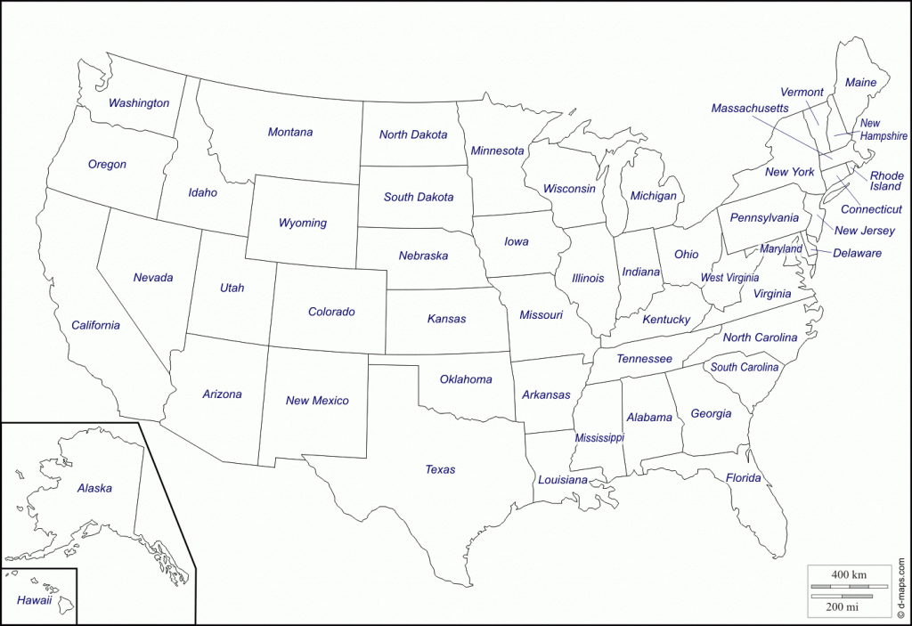 Printable Us Map Without State Names Printable US Maps