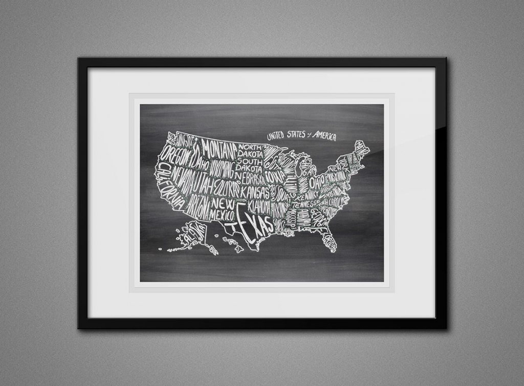 Free Printable Wall Art - Map Of Usa 8X10 | Diy Craft Ideas | 8 X 10 Printable Usa Map