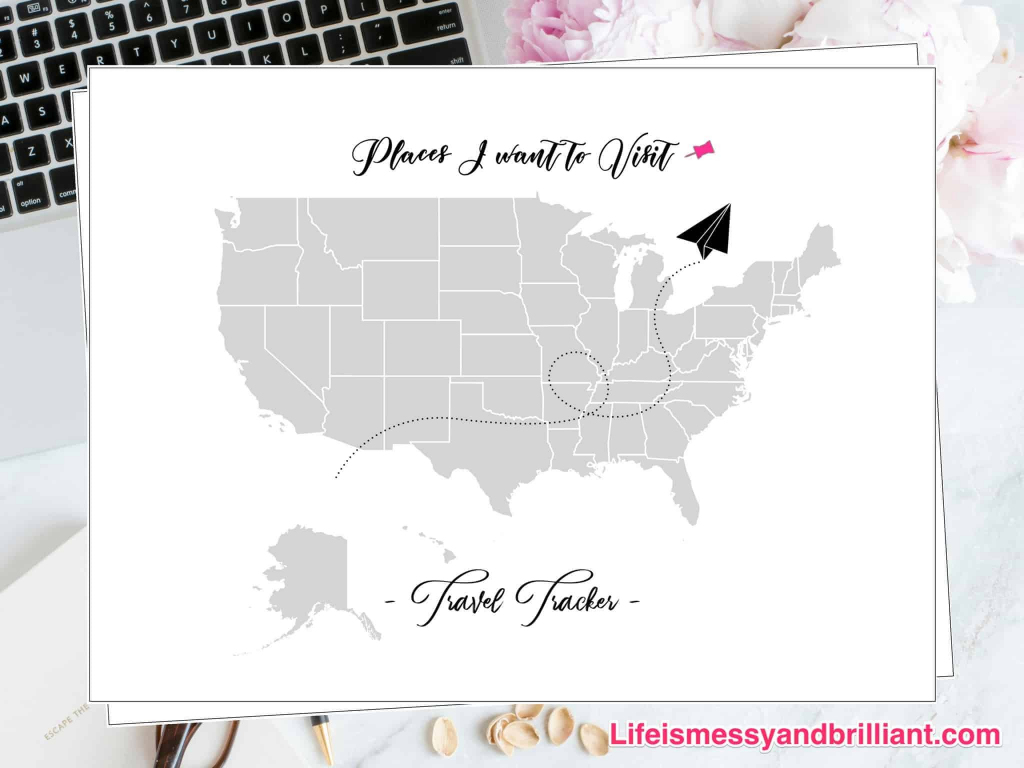 Free Travel Tracker Printable | Printable Us Travel Map