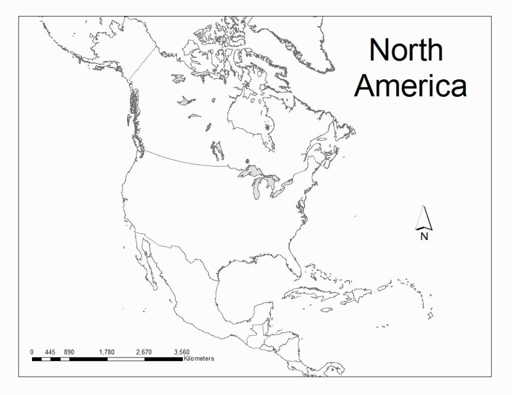 Printable North America Map Outline Printable US Maps