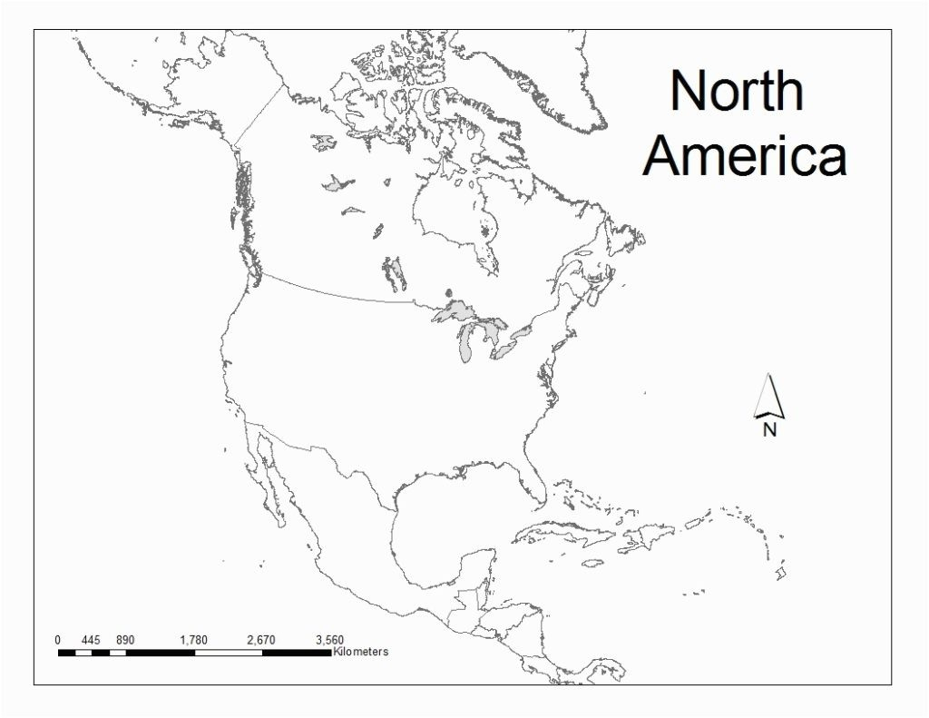 Printable Blank Map Of North America