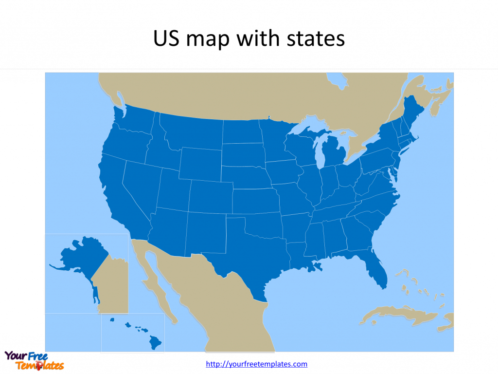 Free Us Map With States - Free Powerpoint Templates | Blank Us Map For Powerpoint