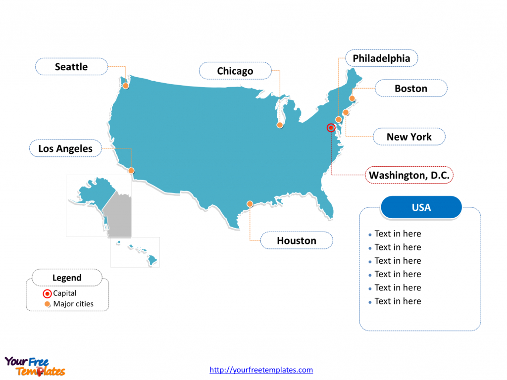 Free Usa Powerpoint Map - Free Powerpoint Templates | Blank Us Map For Powerpoint