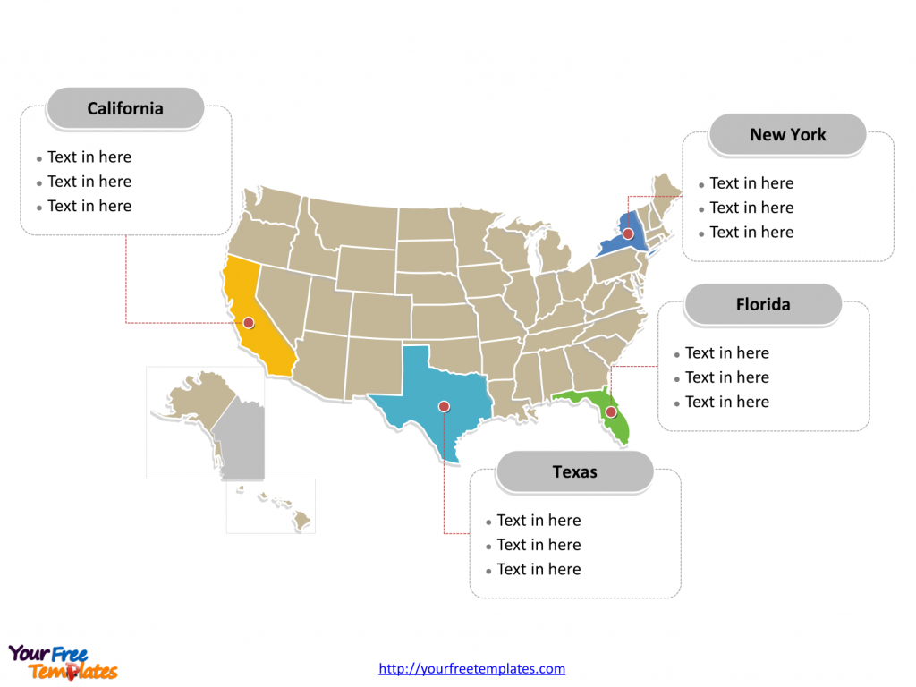 Free Usa Powerpoint Map - Free Powerpoint Templates | Printable Editable Us Map
