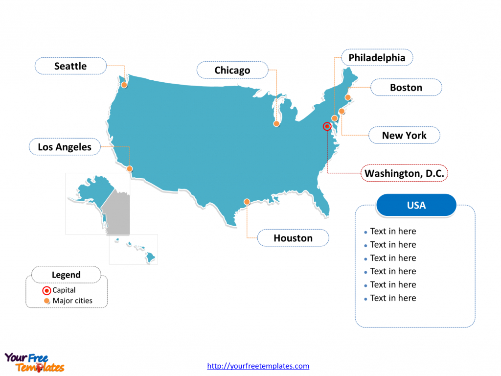 Free Usa Powerpoint Map Free Powerpoint Templates Printable Us Map