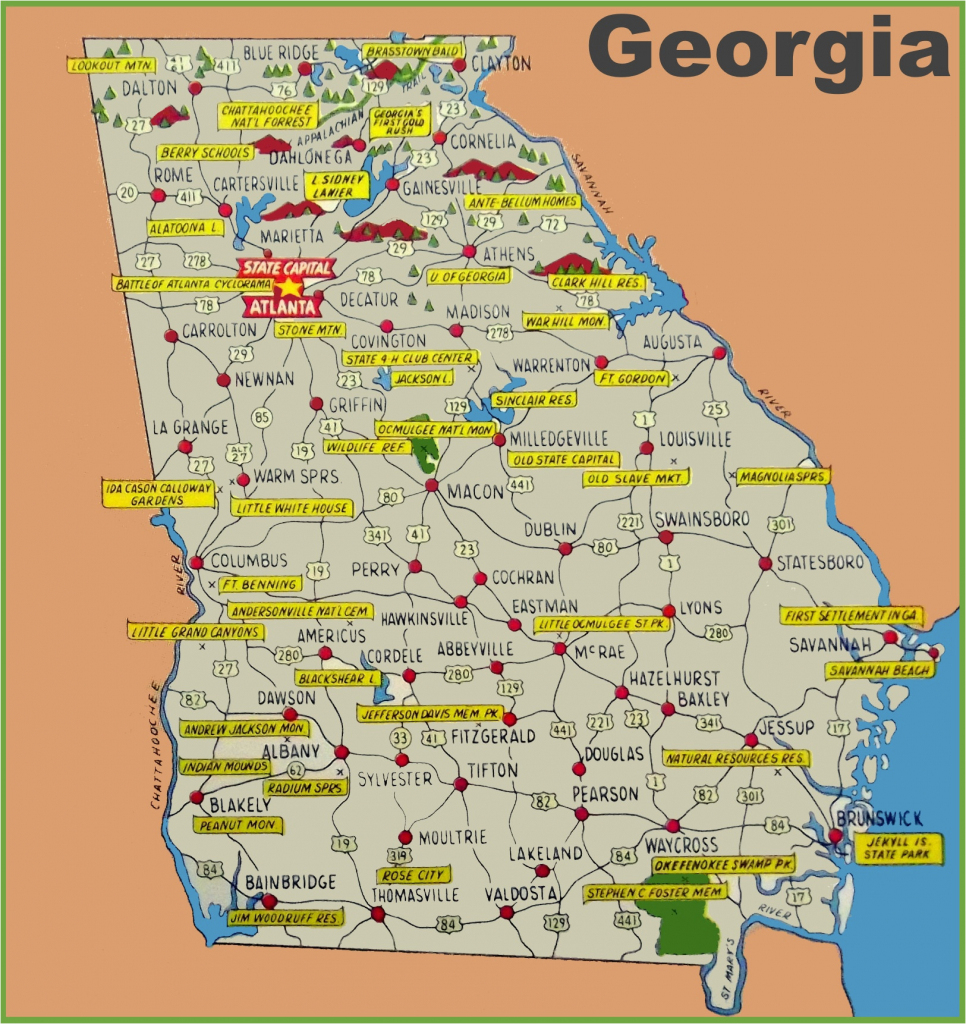 Georgia Road Map With Cities And Towns Printable Map Of Georgia Usa   Georgia County Map Printable Georgia State Maps Usa Maps Of Georgia Printable Map Of Georgia Usa 