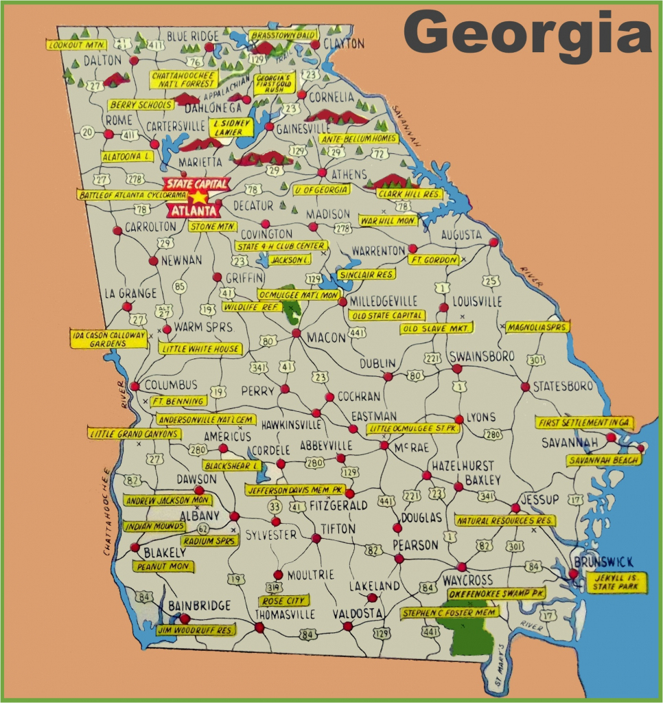 Georgia County Map Printable Georgia State Maps Usa Maps Of Georgia | Printable Road Map Of Georgia Usa