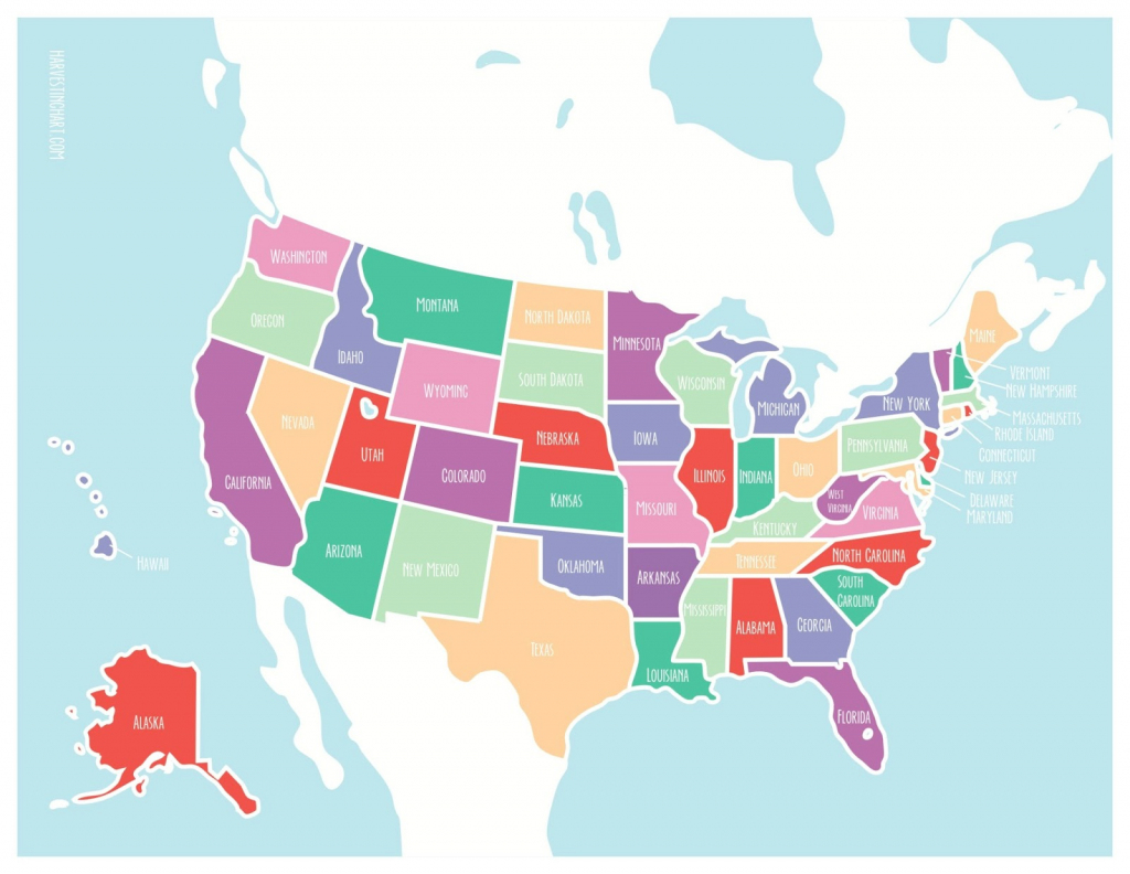 Harvesting Hart: Free Cute U.s. Map Printable Download | Pretty Printable Us Map